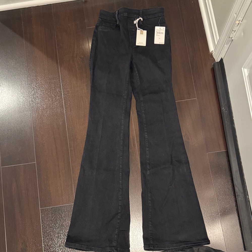 Good American Women's Black Flared Jeans